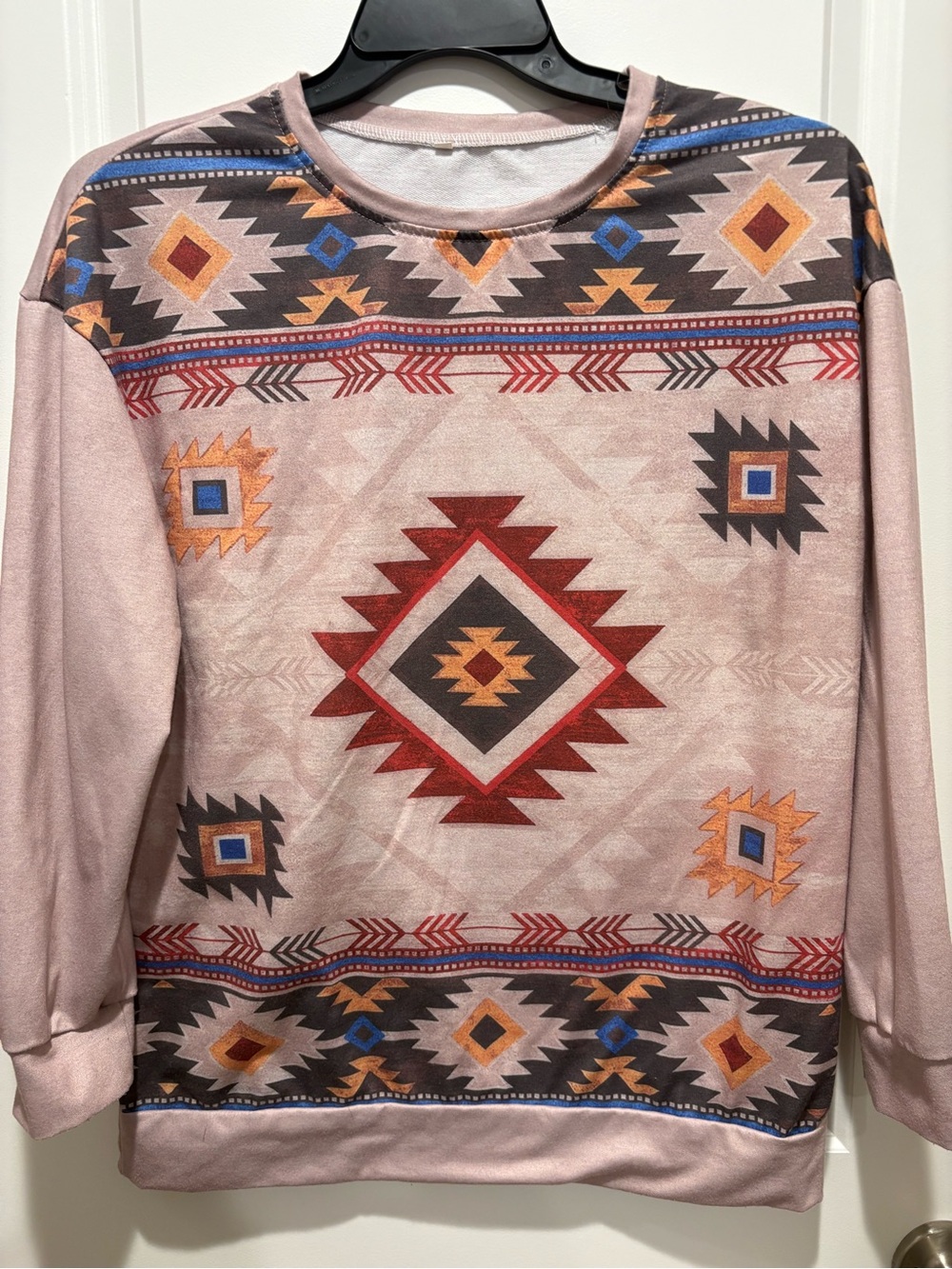 Women’s Light Beige Knit Top - Soft Polyester Blend SIZE MEDIUM